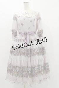Innocent World / アンティークパンジーシフォンドレス M ラベンダー H-24-09-22-082-IW-OP-NS-ZH