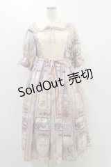 axes femme kawaii / ティティ×ベアファミリーワンピース M ピンク H-24-09-22-084-AX-OP-NS-ZH