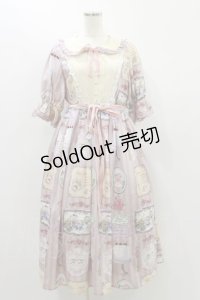 axes femme kawaii / ティティ×ベアファミリーワンピース M ピンク H-24-09-22-084-AX-OP-NS-ZH