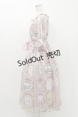 画像3: axes femme kawaii / ティティ×ベアファミリーワンピース M ピンク H-24-09-22-084-AX-OP-NS-ZH