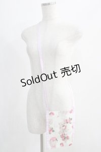 alcali / 青木美沙子コラボ ノベルティサコッシュ  オフ/サイベリアンストロベリー H-24-09-24-056-GO-BG-NS-ZH
