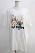 NieR Clothing / プリント半袖CUTSEW XL 白 H-25-05-11-1022-PU-TO-KB-ZH