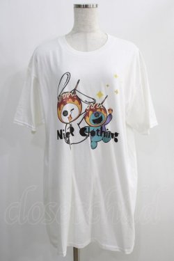 画像1: NieR Clothing / プリント半袖CUTSEW XL 白 H-25-05-11-1022-PU-TO-KB-ZH