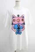 NieR Clothing / プリント半袖CUTSEW XL 白 H-25-05-11-1001-PU-TO-KB-ZH