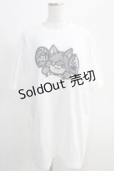 NieR Clothing / プリント半袖CUTSEW XL 白 H-24-09-27-068-PU-TO-KB-ZT075