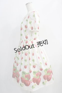 画像2: Emily Temple cute / トリプルStrawberryワンピース  オフ H-24-09-27-019-ET-OP-KB-ZT075