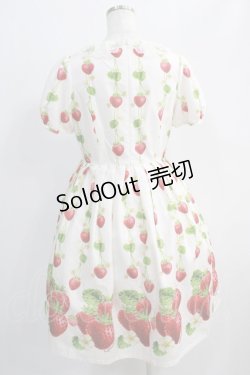画像3: Emily Temple cute / トリプルStrawberryワンピース  オフ H-24-09-27-019-ET-OP-KB-ZT075