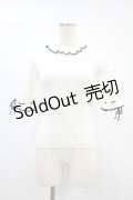 evelyn / パイピング袖リボントップス Free ホワイト/ブラック H-24-09-28-038-LO-TO-NS-ZH