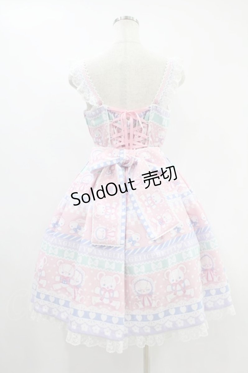 画像2: Angelic Pretty / Fancy Borderジャンパースカート Free ピンク H-24-09-28-006-AP-OP-NS-ZH (2)