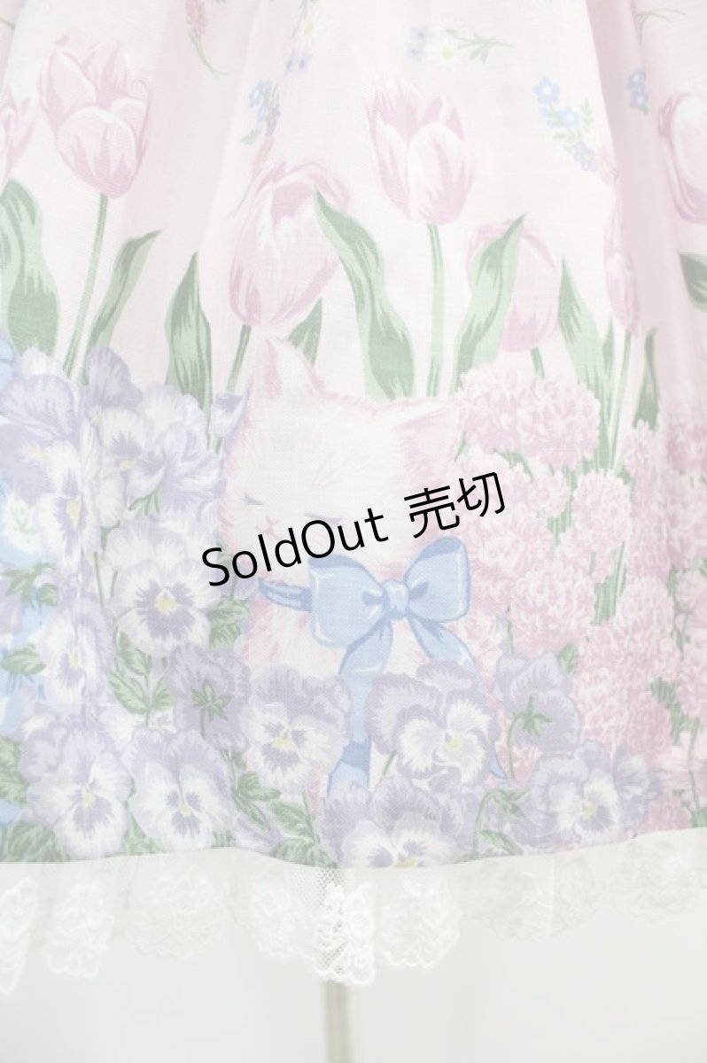画像5: Angelic Pretty / Flower Kittenジャンパースカート Free ピンク H-24-09-28-008-AP-OP-NS-ZH (5)