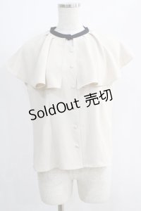 an another angelus / バイカラータイ付き2wayケープブラウス Free IVORY/NAVY H-24-10-02-047-CA-BL-NS-ZH