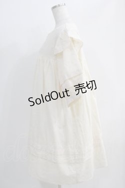 画像2: Maison de FLEUR Petite Robe canone / エンジェルショルダースモックワンピース Free off white H-24-10-05-072-EL-OP-NS-ZH
