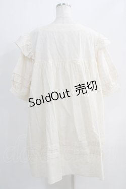 画像3: Maison de FLEUR Petite Robe canone / エンジェルショルダースモックワンピース Free off white H-24-10-05-072-EL-OP-NS-ZH