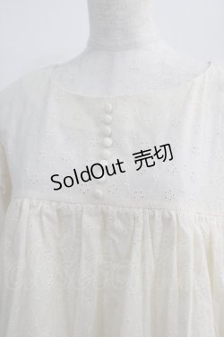 画像4: Maison de FLEUR Petite Robe canone / エンジェルショルダースモックワンピース Free off white H-24-10-05-072-EL-OP-NS-ZH