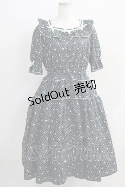 画像1: Melody BasKet / Little dot heartワンピース M ネイビー H-24-10-06-015-LO-OP-KB-ZH