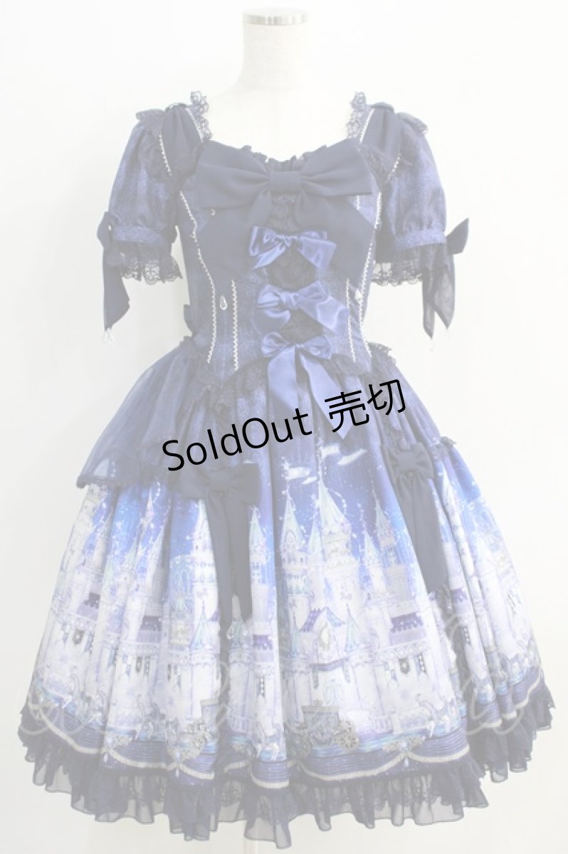 画像1: Angelic Pretty / Castle Mirage Dress Free ネイビー H-24-10-08-001-AP-OP-NS-ZH (1)