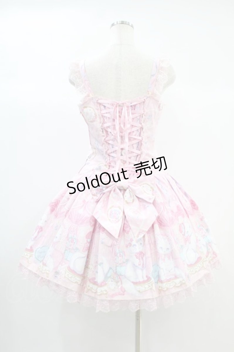 画像2: Angelic Pretty / Dolly Catローウエストジャンパースカート Free ピンク H-24-10-10-1003-AP-OP-NS-ZH (2)