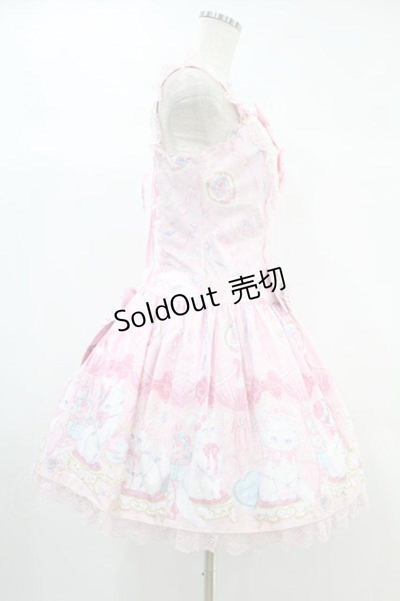 画像3: Angelic Pretty / Dolly Catローウエストジャンパースカート Free ピンク H-24-10-10-1003-AP-OP-NS-ZH (3)