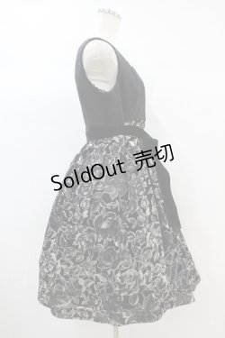 画像3: Moi-meme-Moitie / 透かしローズジャンパースカート 2 黒 H-24-10-10-012-MO-OP-KB-ZH