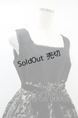 画像4: Moi-meme-Moitie / 透かしローズジャンパースカート 2 黒 H-24-10-10-012-MO-OP-KB-ZH