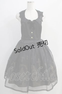 画像1: Angelic Pretty / Horror Gardenジャンパースカート Free ブラック H-24-10-11-040-AP-OP-NS-ZH