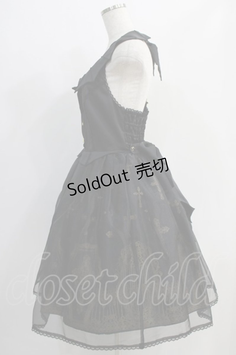 画像2: Angelic Pretty / Horror Gardenジャンパースカート Free ブラック H-24-10-11-040-AP-OP-NS-ZH (2)