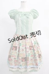 CHOCOCHIP COOKIE / リボンブローチ付きローズラベルワンピース Free ミント H-24-10-13-044-LO-OP-NS-ZH