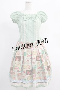 CHOCOCHIP COOKIE / リボンブローチ付きローズラベルワンピース Free ミント H-24-10-13-044-LO-OP-NS-ZH
