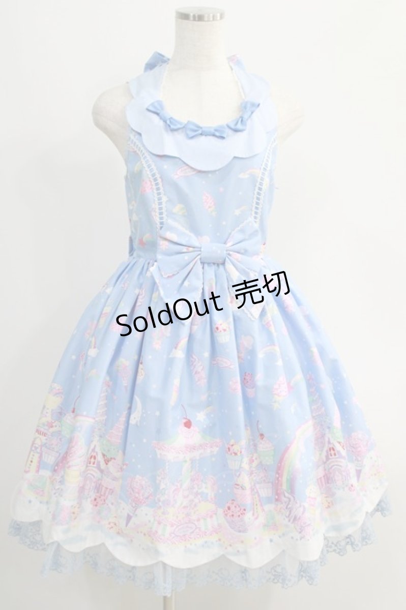 画像1: Angelic Pretty / MilkyPlanetジャンパースカートSet Free サックス H-24-10-14-028-AP-OP-NS-ZH (1)