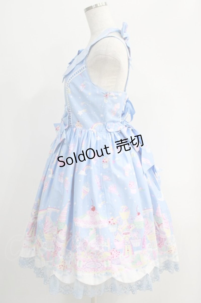 画像2: Angelic Pretty / MilkyPlanetジャンパースカートSet Free サックス H-24-10-14-028-AP-OP-NS-ZH (2)