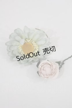 画像1: アトリエ染花 / コサージュブローチ2点セット - ピンク/サックス H-24-10-18-1004-LO-AC-NS-ZH