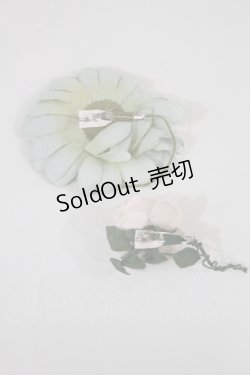 画像2: アトリエ染花 / コサージュブローチ2点セット - ピンク/サックス H-24-10-18-1004-LO-AC-NS-ZH