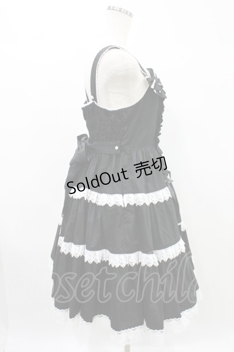 画像2: Angelic Pretty / 肩リボンジャンパースカート Free ブラック H-24-10-21-1002-AP-OP-NS-ZH (2)