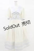 Melody BasKet / Sailor journey半袖ワンピース M アイボリー H-24-10-22-071-LO-OP-KB-ZT089