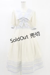 Melody BasKet / Sailor journey半袖ワンピース M アイボリー H-24-10-22-071-LO-OP-KB-ZT089
