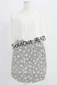 LODISPOTTO / 花柄切替ワンピース M オフ/ブラック H-24-10-23-056-LO-OP-NS-ZH
