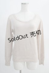 Franche Lippee / 袖リボンニット M ベージュ H-24-10-24-078-LO-TO-NS-ZH