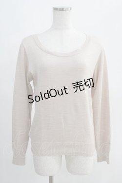 画像1: Franche Lippee / 袖リボンニット M ベージュ H-24-10-24-078-LO-TO-NS-ZH