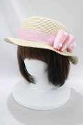 m petit by misako / TT*AMPLリボンカンカン帽  オフ/ピンク H-24-10-24-027-LO-AC-NS-ZT170