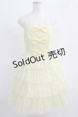 JESUS DIAMANTE / スペシャルレースバルドーワンピース 42 イエロー H-24-10-26-1032-JE-OP-NS-ZH