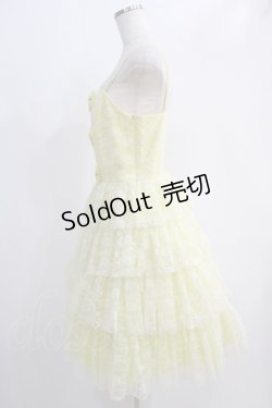 画像2: JESUS DIAMANTE / スペシャルレースバルドーワンピース 42 イエロー H-24-10-26-1032-JE-OP-NS-ZH