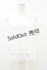 axes femme purple label / 総レースブラウス M 白 H-24-10-28-023-LO-BL-NS-ZH