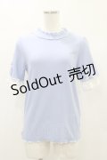 axes femme / 吸水速乾袖レースメロープルオーバー M ブルー H-24-10-28-039-AX-TO-NS-ZH