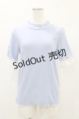 axes femme / 吸水速乾袖レースメロープルオーバー M ブルー H-24-10-28-039-AX-TO-NS-ZH