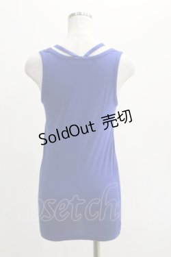画像2: WORLD WIDE LOVE！(Rydia) / デッドスマイル刺繍タンク  ブルー H-25-05-11-1028-PU-TO-KB-ZH