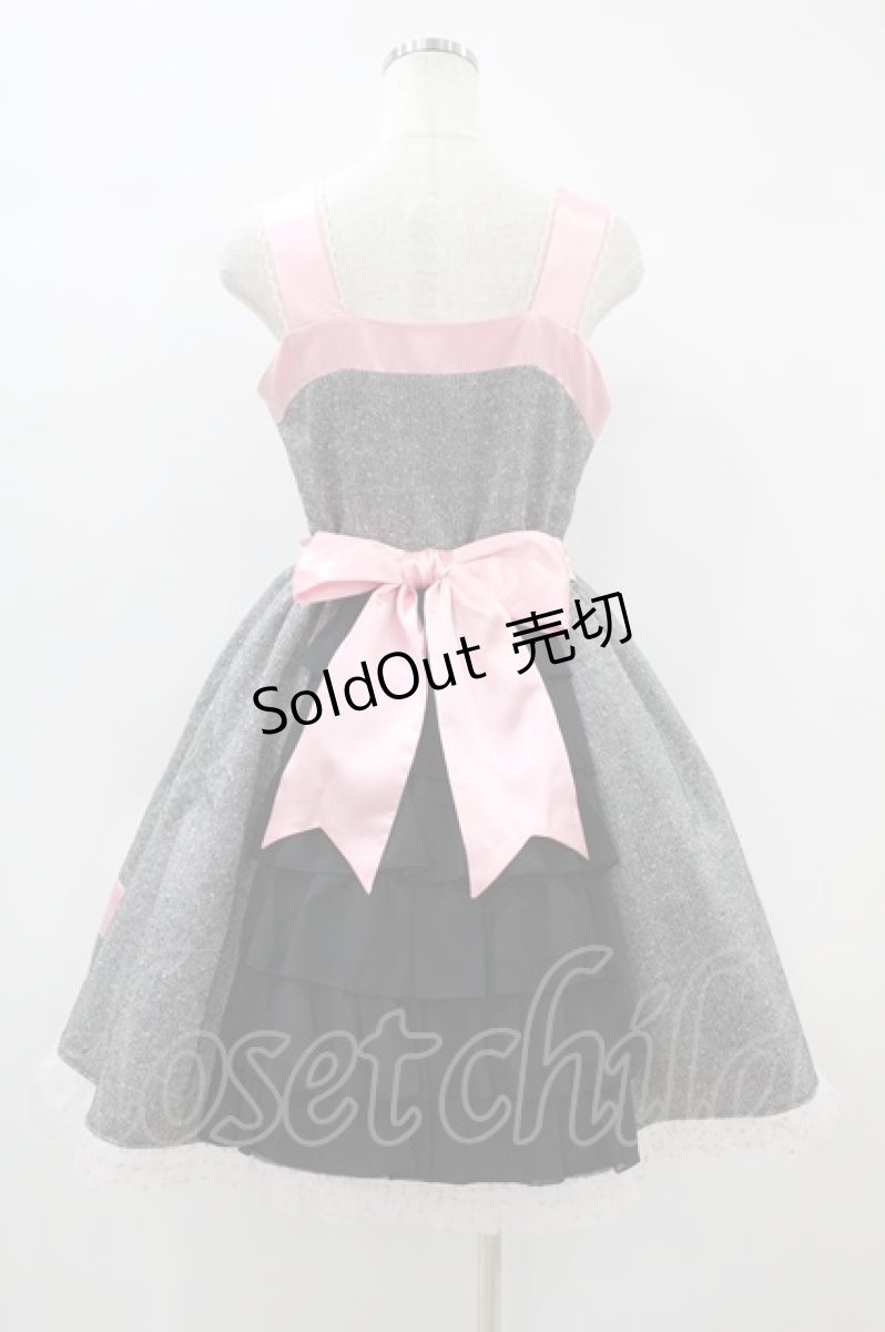 画像2: Angelic Pretty / リボンリボンジャンパースカート（旧タグ） Free ブラック H-24-10-31-003-AP-OP-NS-ZH (2)