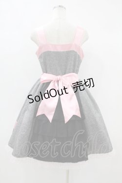 画像2: Angelic Pretty / リボンリボンジャンパースカート（旧タグ） Free ブラック H-24-10-31-003-AP-OP-NS-ZH