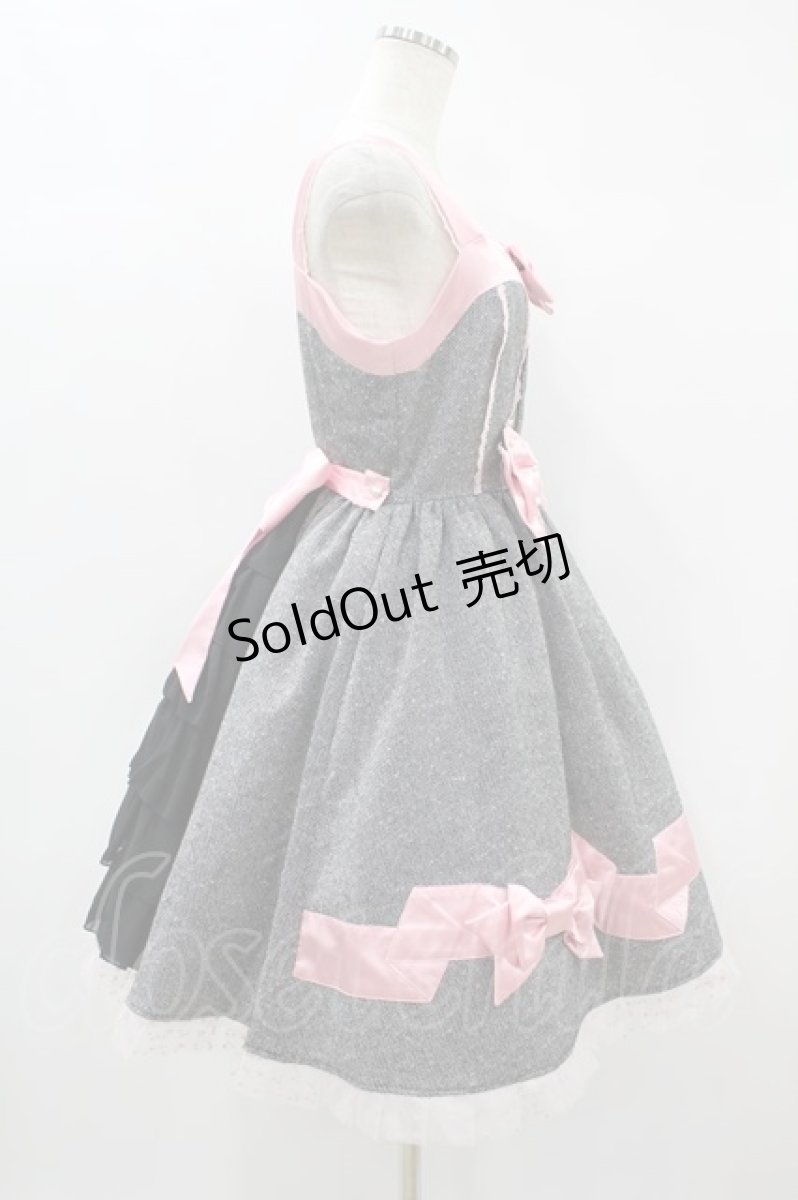 画像3: Angelic Pretty / リボンリボンジャンパースカート（旧タグ） Free ブラック H-24-10-31-003-AP-OP-NS-ZH (3)