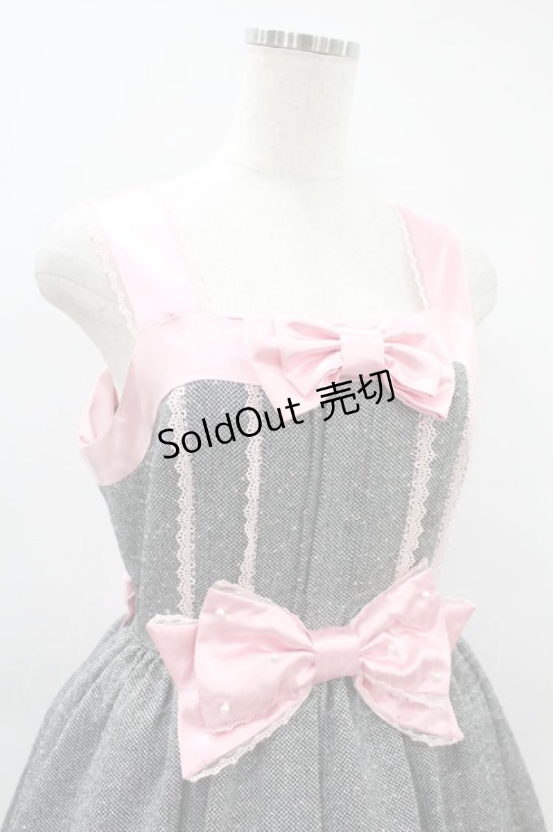 画像4: Angelic Pretty / リボンリボンジャンパースカート（旧タグ） Free ブラック H-24-10-31-003-AP-OP-NS-ZH (4)
