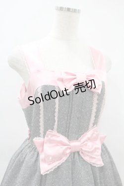 画像4: Angelic Pretty / リボンリボンジャンパースカート(旧タグ) Free ブラック H-24-10-31-003-AP-OP-NS-ZH